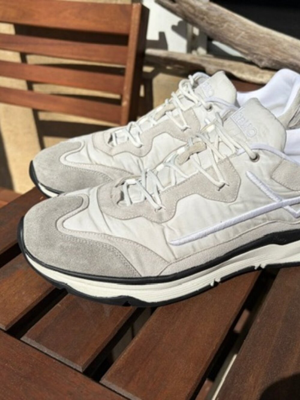 Herno Maggiore Gray and White Sneakers